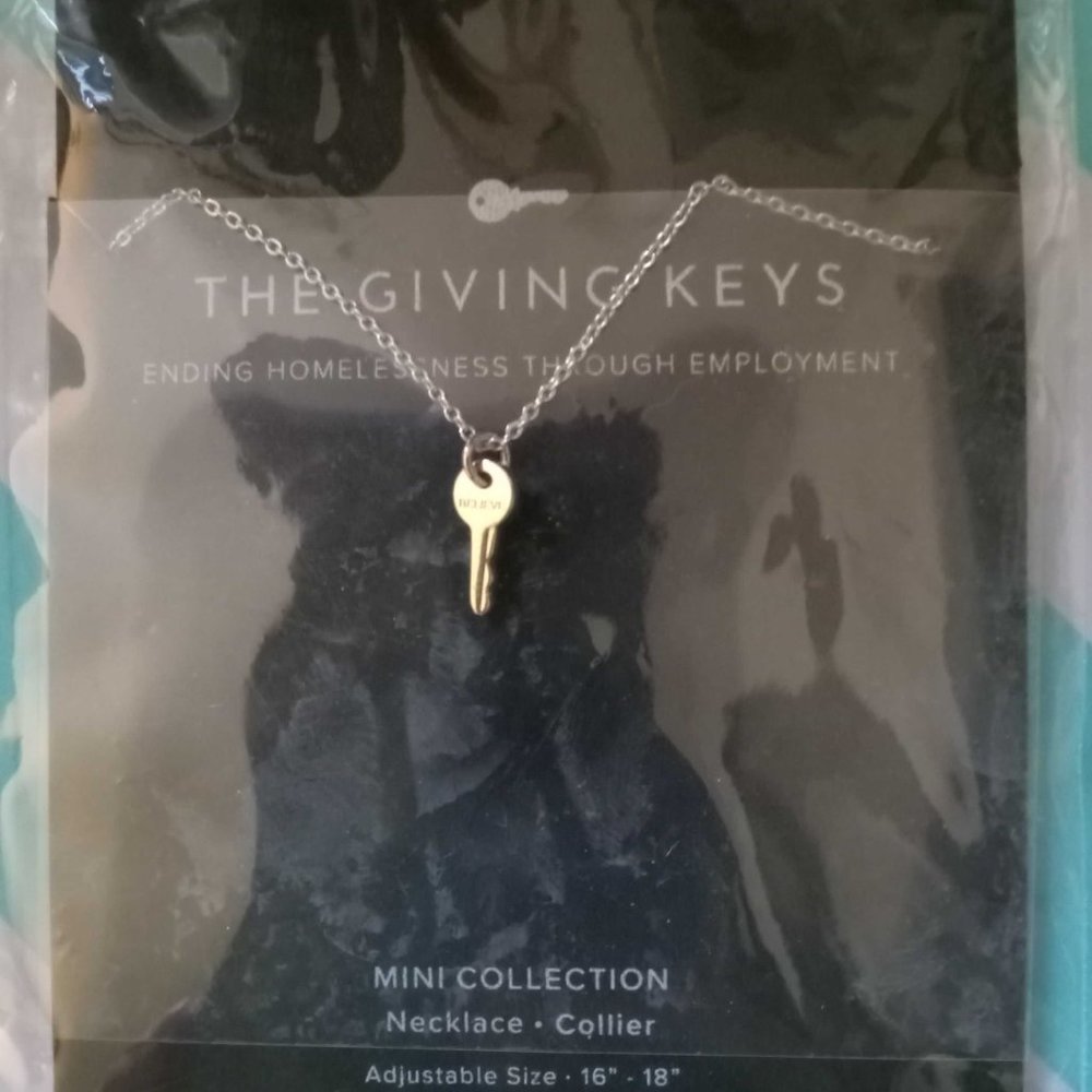 New! The Giving Keys Mini Key Necklace Believe